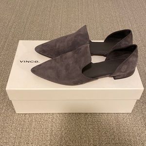 Vince Damris Granite Suede Flats